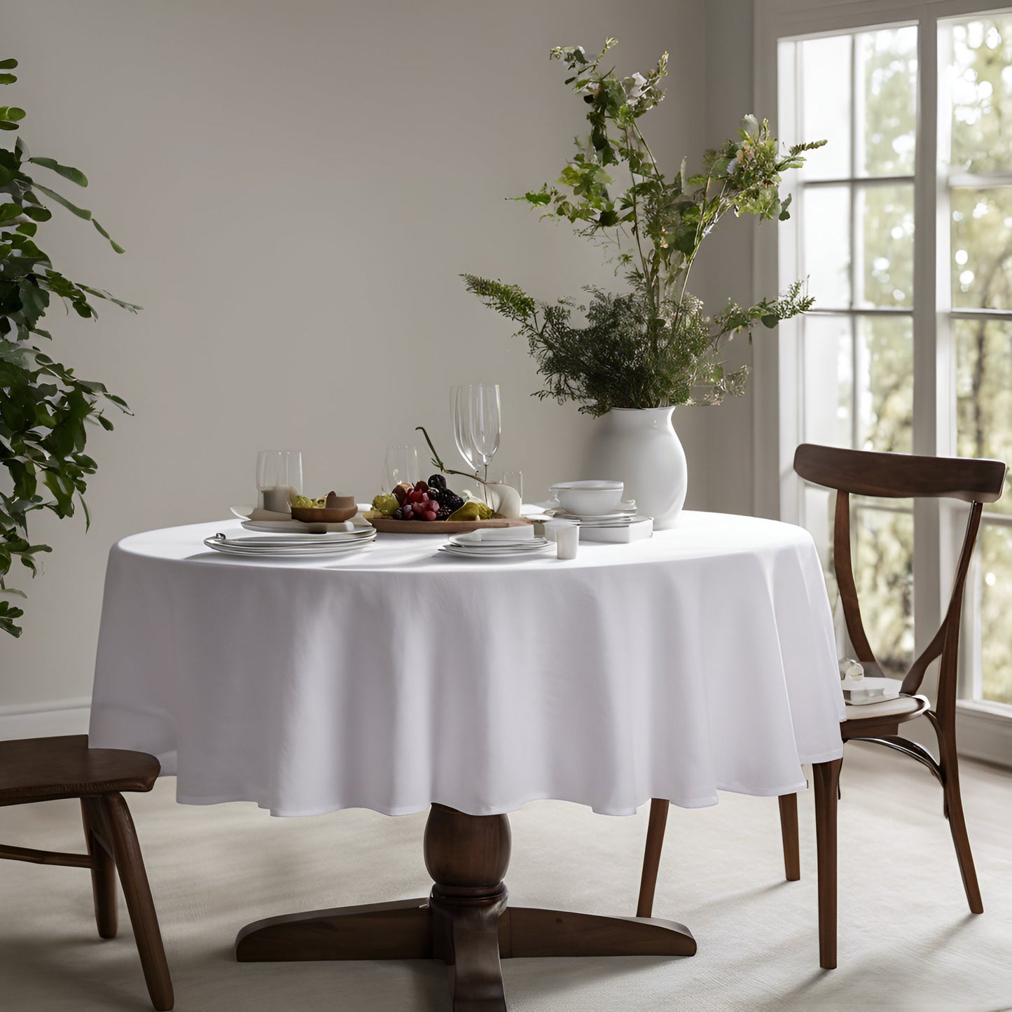 100% Linen Tablecloth Handmade Round Oval Rectangle Table cloth Natural Linen large Custom table decor Wedding decor Catering