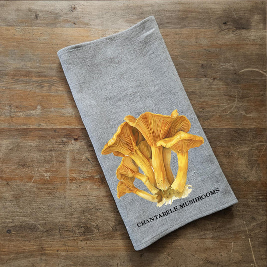 Mushrooms Kitchen Towel in linen, Foodie Hand Towels Tea in linen,  linen Dish Towel  Kitchen Décor Tea Towel in linen housewarming gift