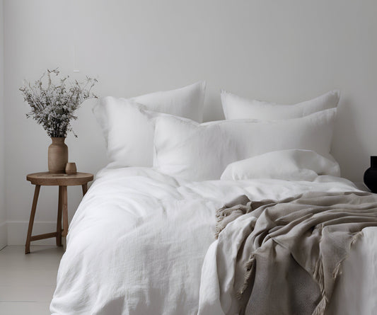 Naturligt linnelakan, Lakan i specialstorlek, Handgjort mjukt linnelakan, Sängkläder i tvättat linne, Queen size, King size, Dubbelsäng,