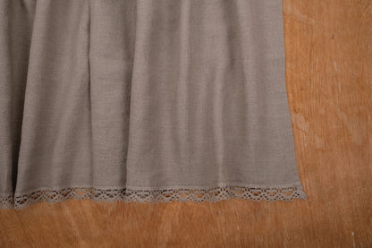 Ticking Valance - Farmhouse Curtain - Pure linen window treatment. Living room Cafe Kitchen window panel. Grain sack flax farmhouse style