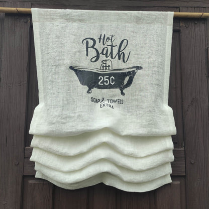 Hot Bath Bathroom Burlap Ivory  Curtain Valance, french farmhouse bathroom door curtains  in custom size