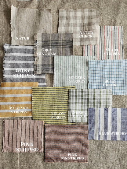 grey French Door Curtain 1 Panel  - french stripes linen curtains roman blinds