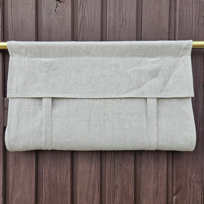 grey French Door Curtain 1 Panel, door curtains in linen , window linen curtains panel