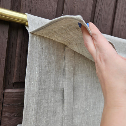 grey French Door Curtain 1 Panel, door curtains in linen , window linen curtains panel