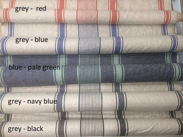 Striped linen pillowcase Standard, queen, king, body, euro sham and custom size pillow cover. French linen Vintage Cottage