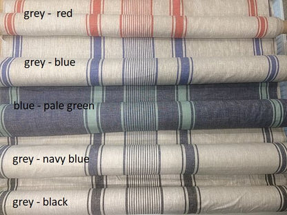 Striped linen pillowcase Standard, queen, king, body, euro sham and custom size pillow cover. French linen Vintage Cottage