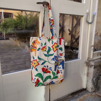 Tote bag - Dalahorses- shopping bag  shoulder bag - Dala horse