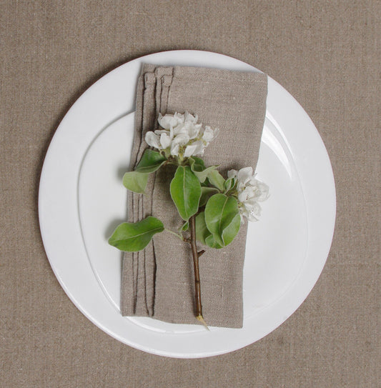 Linen napkins - French linen. Natural. Cottage, coutry style linen. Set of linen napkins. Stonewashed. Linen cloth napkins.