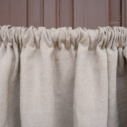 Custom size  Valance natural with laces, Farmhouse Pure linen window treatment, Living room Cafe Kitchen window panel, farmhouse curtains