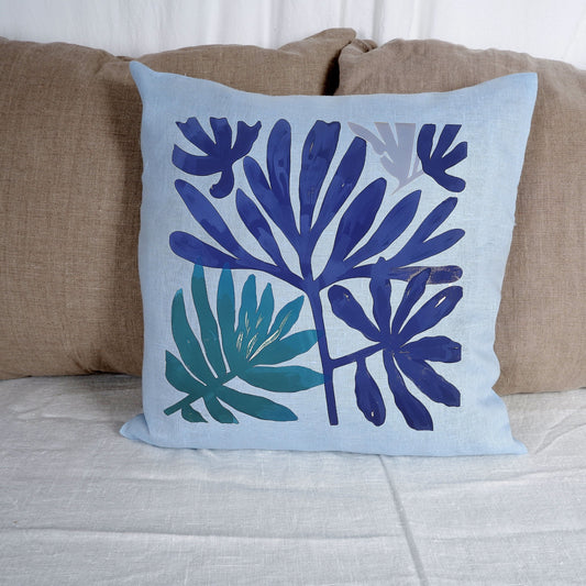 SALE LINEN Cushion cover Modern Contemporary art, decorative linen pillow cover , Boho Summer decor Cushion Housewarming Gift
