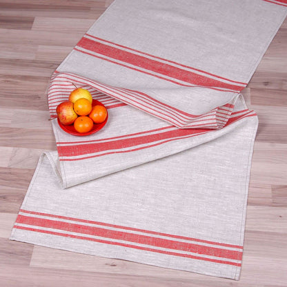 Linen runner - french sack linen. Rustic striped linen Cottage farmhouse coutry style linen. Stonewashed. 100% linen Burlap