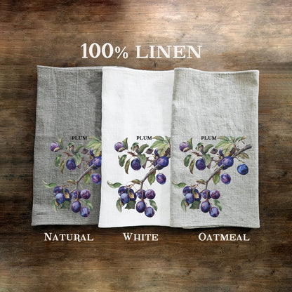 Apple fruit tree Tea Towel in linen, Botanical hand Towels Tea in linen, Apple garden Dish Towel  Kitchen Décor Tea Towel in linen