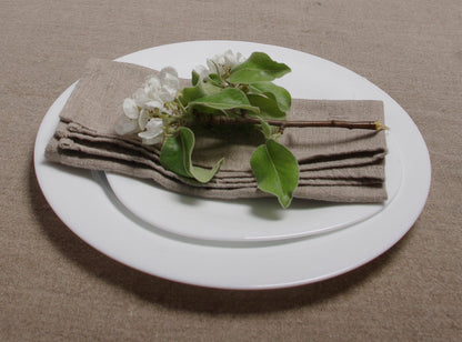Linen napkins - French linen. Natural. Cottage, coutry style linen. Set of linen napkins. Stonewashed. Linen cloth napkins.