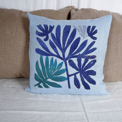 SALE LINEN Cushion cover Modern Contemporary art, decorative linen pillow cover , Boho Summer decor Cushion Housewarming Gift