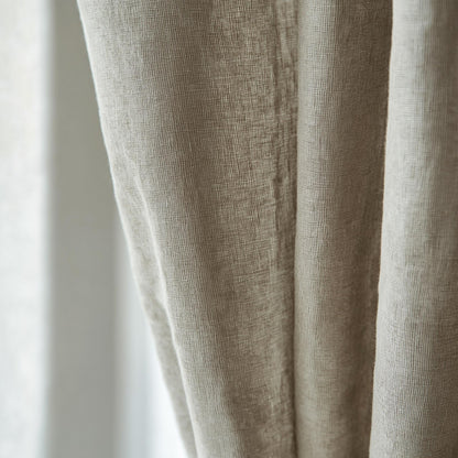 Heavy Linen Curtains natural - 100% linen Extra Long Curtains - Linen Curtains with rod pocket - neutral PREWASHED window panel curtains