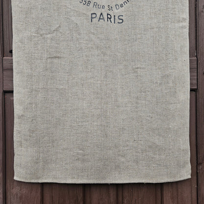 Natural grain sack Cafe Curtains, French stamp burlap Farmhous window panel, Living room Cafe Kitchen window curtain custom size