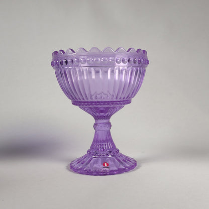 Marimekko bowl, Mariskooli, littala - yellow, red, brown, clear glass, garnet red, pale pink, amethyst, pale lillac, matt glass