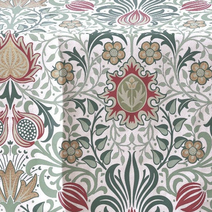 Linen foral tablecloth william Morris Persian, arts and crafts movement tablecloth Victorian style