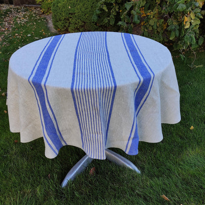 100% Linen Tablecloth Handmade Round Oval Rectangle Table cloth Natural Linen large Custom table decor Wedding decor Catering