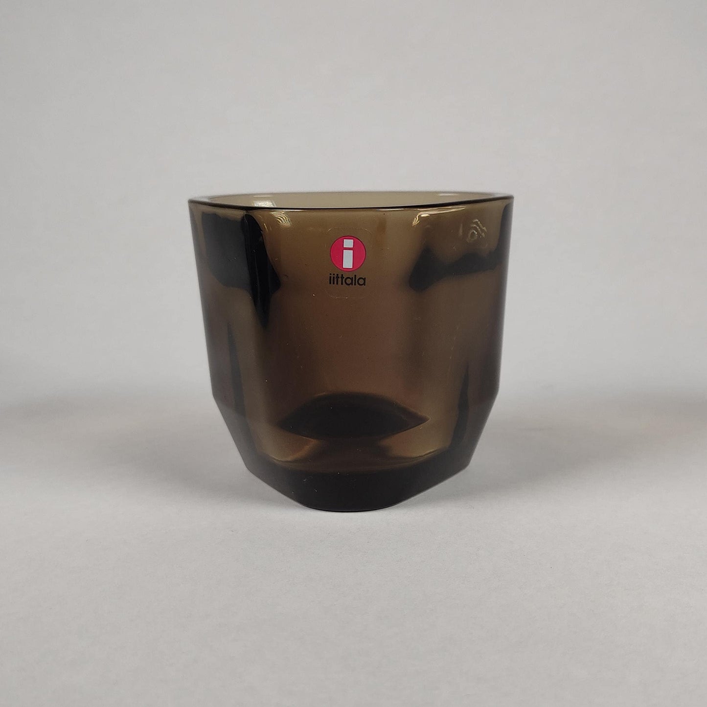 Iittala TRIS  - Tealight candleholder- candle holder -  Finnish glass design Vintage  - blue brown grey  - candleholder