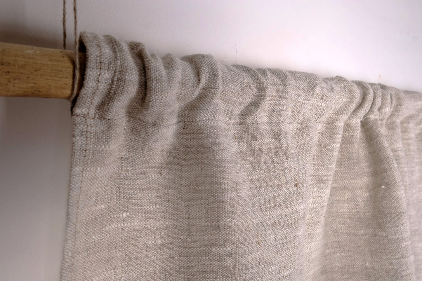 Ticking Valance - grey black - Farmhouse Pure linen window treatment - Living room Cafe Kitchen window panel - Grain sack farmhouse curtains