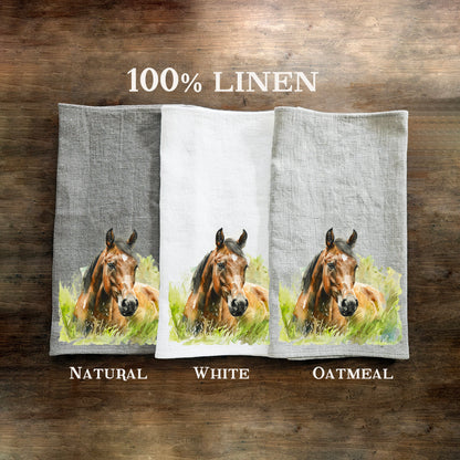 Rabbit Tea Towel in linen, hand Towels Tea in linen,  pets Dish Towel  Kitchen Décor Tea Towel in linen