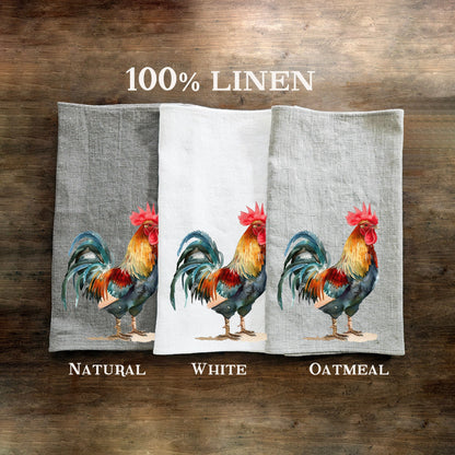 Turkey Tea Towel in linen, Farm hand Towels Tea in linen,  pets Dish Towel  Kitchen Décor Tea Towel in linen Thanksgiving