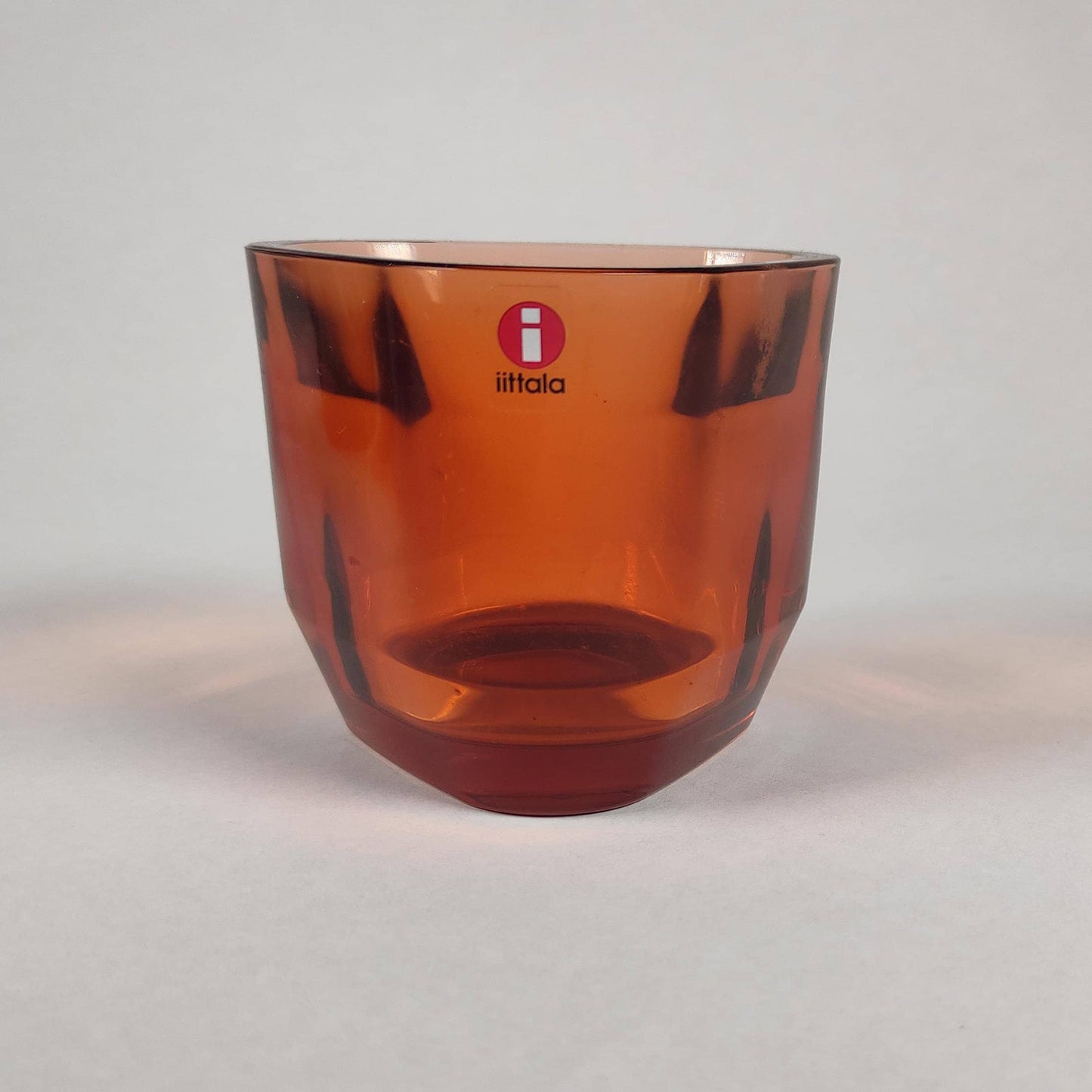 Iittala TRIS  - Tealight candleholder- candle holder -  Finnish glass design Vintage  - blue brown grey  - candleholder
