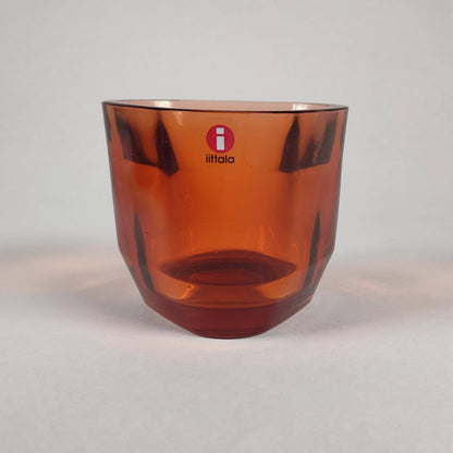 Iittala TRIS  - Tealight candleholder- candle holder -  Finnish glass design Vintage  - blue brown grey  - candleholder