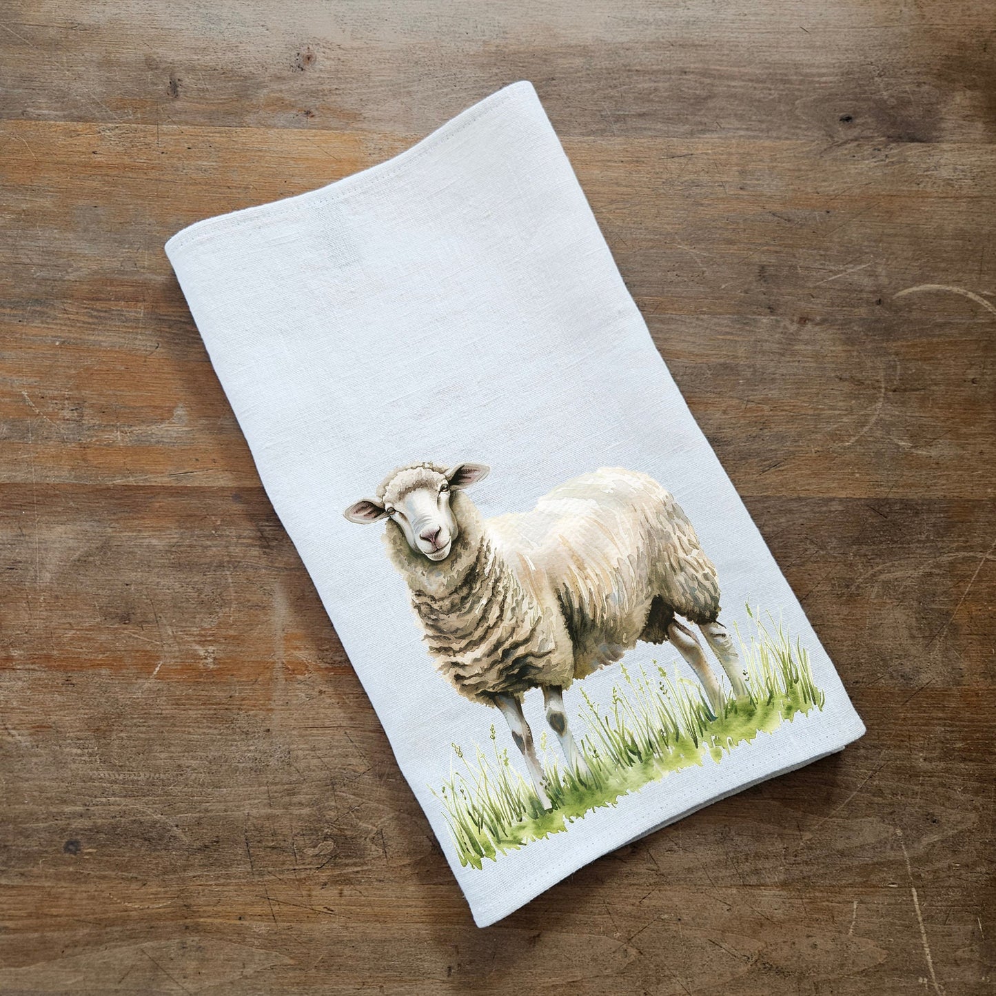 Goat Tea Towel in linen, hand Towels Tea in linen,  pets Dish Towel  Kitchen Décor Tea Towel in linen