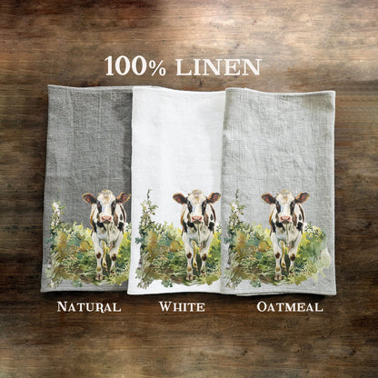 Goat Tea Towel in linen, hand Towels Tea in linen,  pets Dish Towel  Kitchen Décor Tea Towel in linen