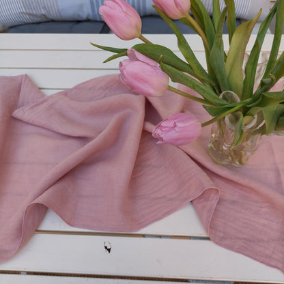 Linen runner - Stonewashed. CUSTOM size - 100% flax - white, natur , blue, black yellow, green