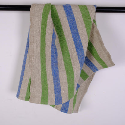 Stonewashed linen tea towel. STRIPEN  - heavy soft flax fabric. Linen hand towel. Natural kitchen towel. Linen towel. Dish towel.