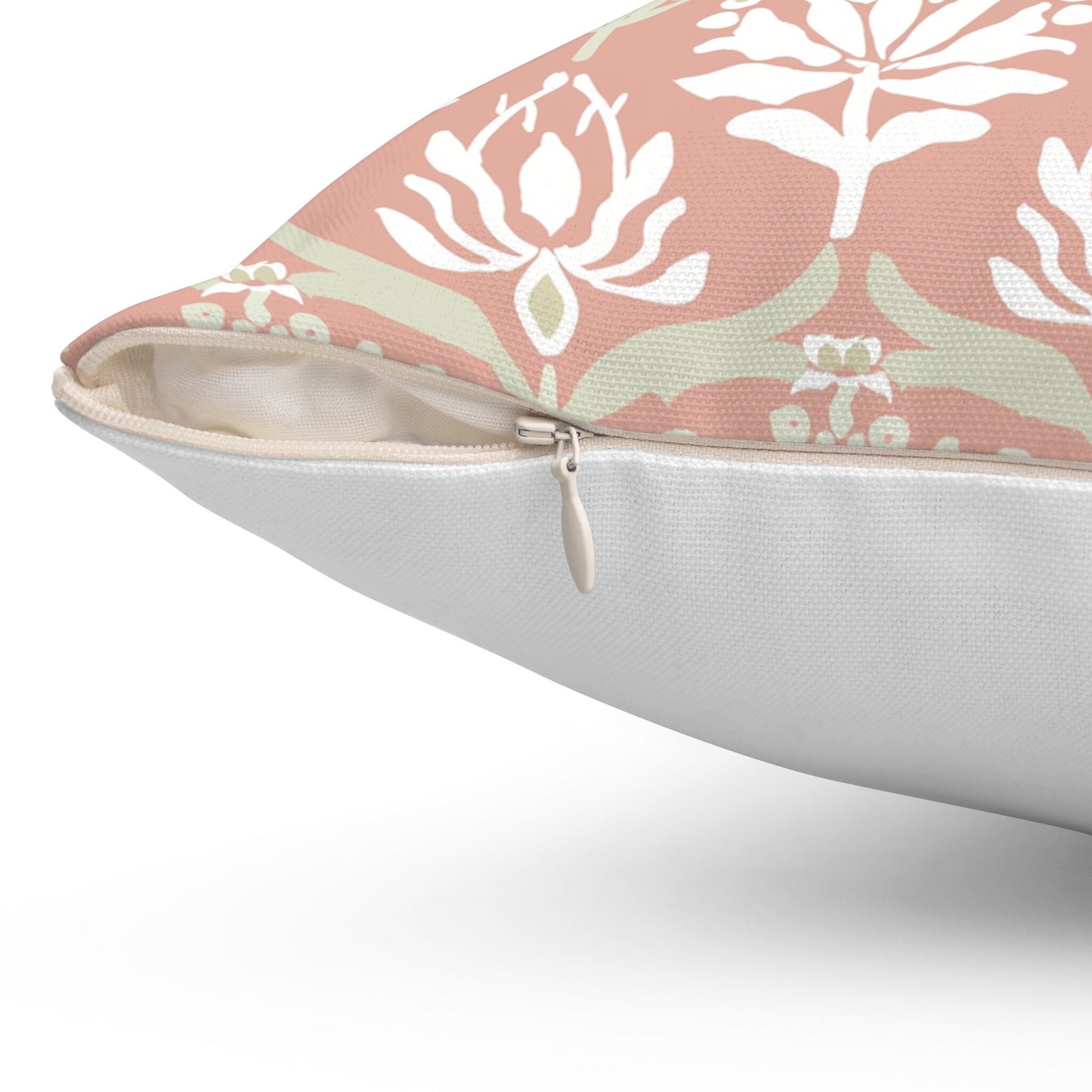 Modern linen Floral Pillow Cover in blush pink, pink Boho Pillow block print on linen, Coutryhome block printed pillow in European flax