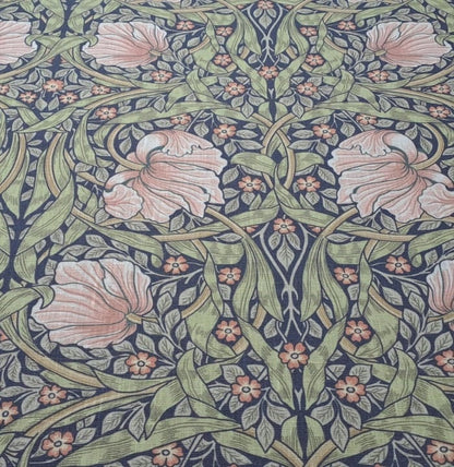 William Morris Pimpernel Linen Noren Curtain, Japanese Linen Noren Panel, Japanese Curtain Door, Linen Doorway Drape Noren Rod Pocket Panel