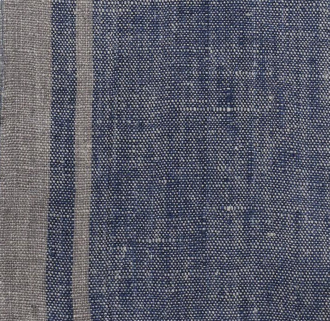 Linen napkins - French linen. Natural black striped. Cottage, coutry style linen. Set of linen napkins. Stonewashed. Linen cloth napkins.