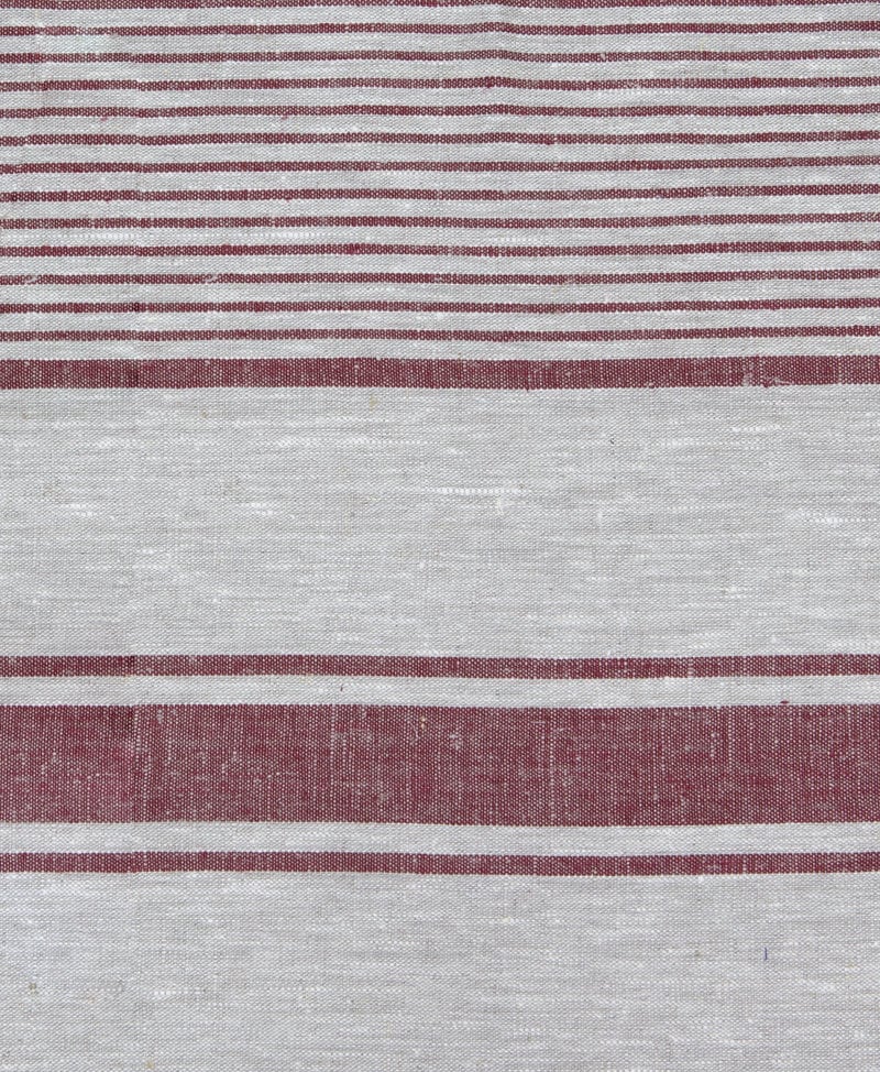 Curtains 100% Linen striped PREWASHED  - window panel. kitchen Living room farmhouse curtains. Grain Sack flax blue black stripes