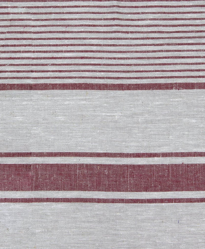 Curtains 100% Linen striped PREWASHED  - window panel. kitchen Living room farmhouse curtains. Grain Sack flax blue black stripes