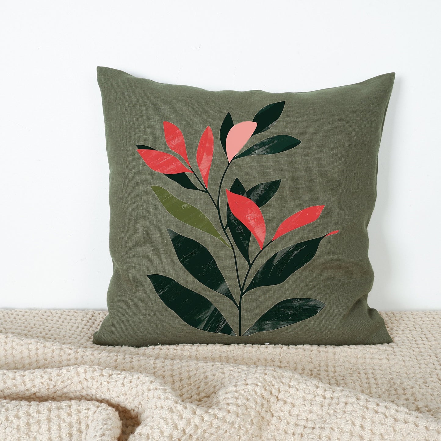 SALE LINEN Cushion cover Modern Contemporary art, decorative linen pillow cover , Boho Summer decor Cushion Housewarming Gift