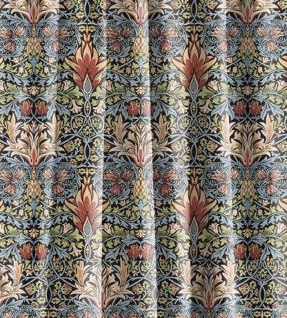 William Morris Curtain Panel Snakeshead, Floral Botanical Blue Print  Curtain Panels,  Curtains for living room