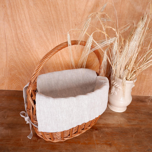 Basket Liner in 100% linen - Customized Easter Basket Liner  -  Easter Basket Liner