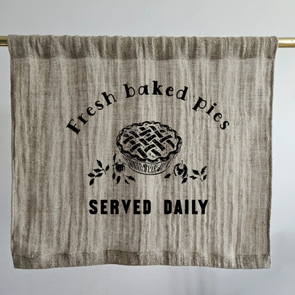 Natural grain sack Cafe Curtains, burlap Farmhous window panel, Living room Cafe Kitchen window curtain custom size