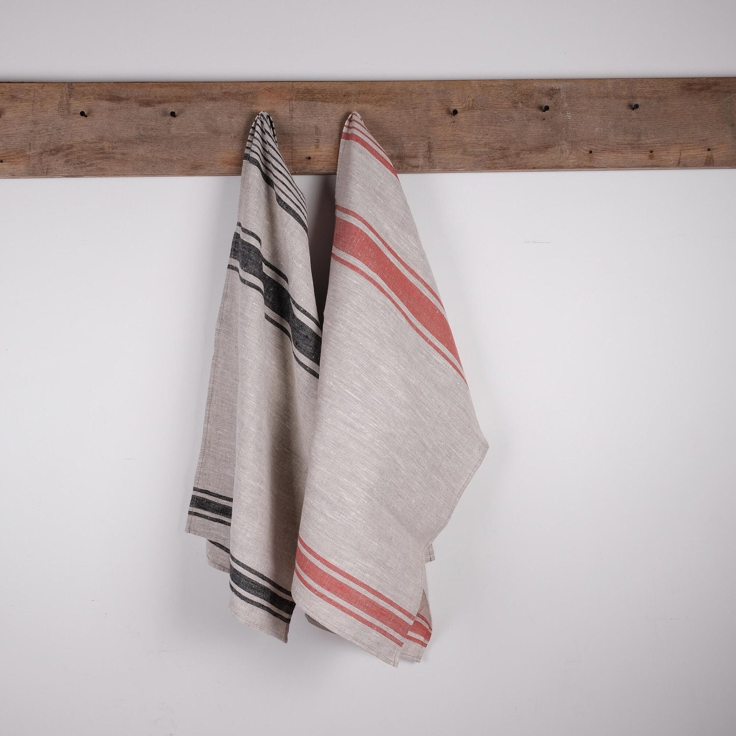 striped linen towel in french country Provence style