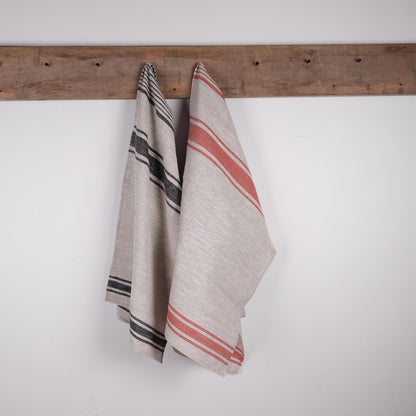striped linen towel in french country Provence style