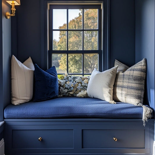 Bench cushion in linen in custom size,  natural Window seat cushions, Custom Chair seat pad with removable cover