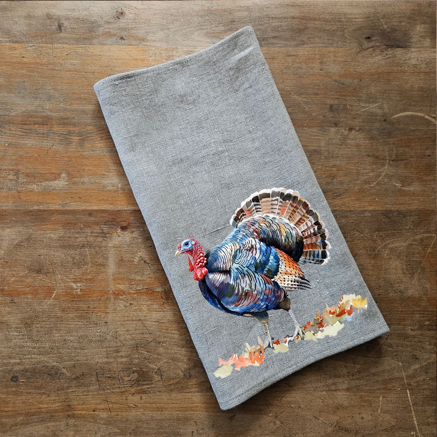 Rooster Tea Towel in linen, Farm hand Towels Tea in linen,  pets Dish Towel  Kitchen Décor Tea Towel in linen