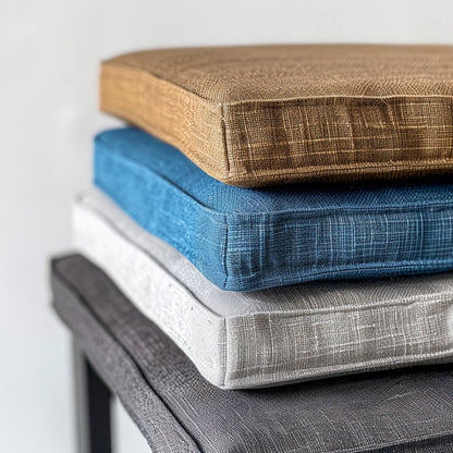 2"/5cm Bench cushion in linen in custom size,  natural Window seat cushions, Custom Chair seat pad with removable cover