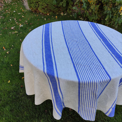 100% Linen Tablecloth Handmade Round Oval Rectangle Table cloth Natural Linen large Custom table decor Wedding decor Catering