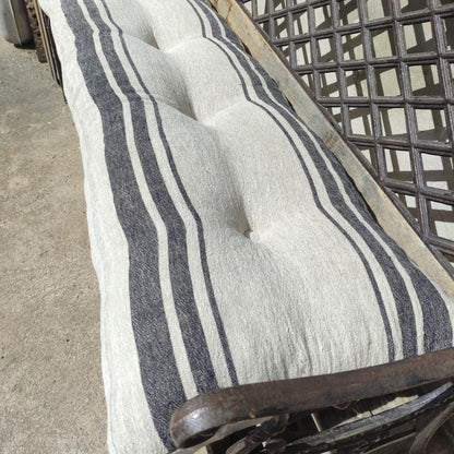 Bench cushion in custom size in grain sack linen,  Window seat cushions, Handmade mudroom Cushion, Built-In Seating Kitchen Cushion