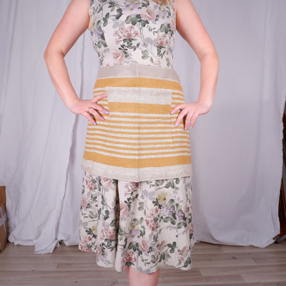 Garcon apron 100% Linen, Softened Gardening Kitchen Daily life apron, Linen half apron for women and men,  apron for grilling season Barista